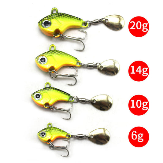 Small Whirlwind Three-generation Luya Sequined Hard Bait VIB Rotary Bearing