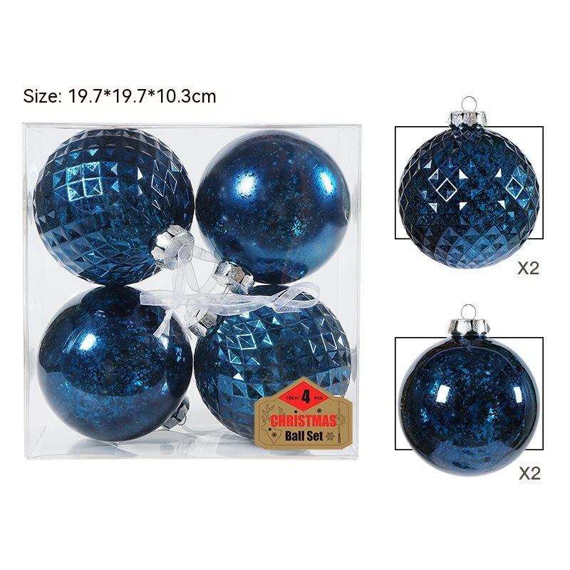 Christmas Tree Ornaments Decorative Plastic Balls Set