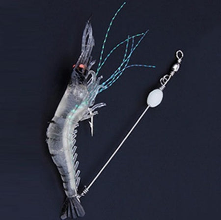 Crocheted fake shrimp