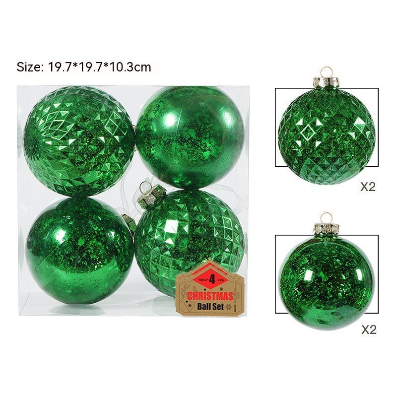 Christmas Tree Ornaments Decorative Plastic Balls Set