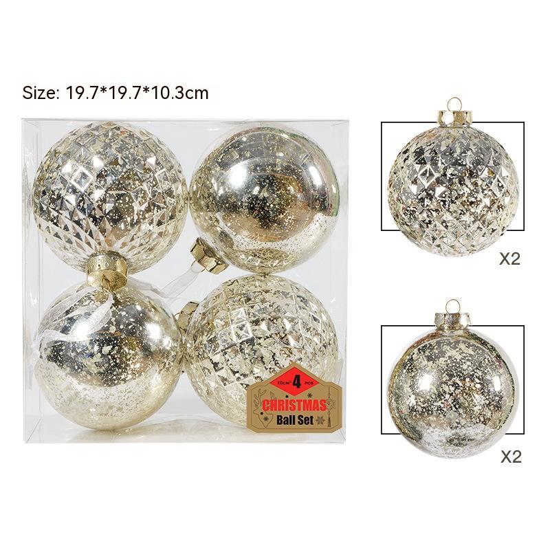Christmas Tree Ornaments Decorative Plastic Balls Set