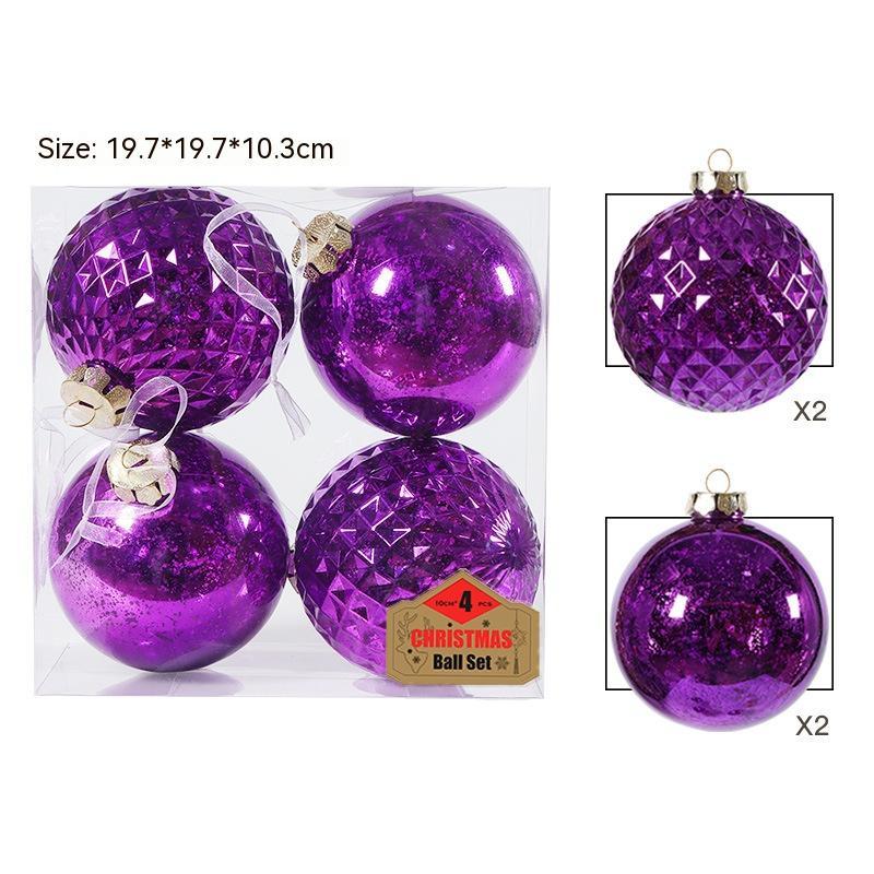 Christmas Tree Ornaments Decorative Plastic Balls Set