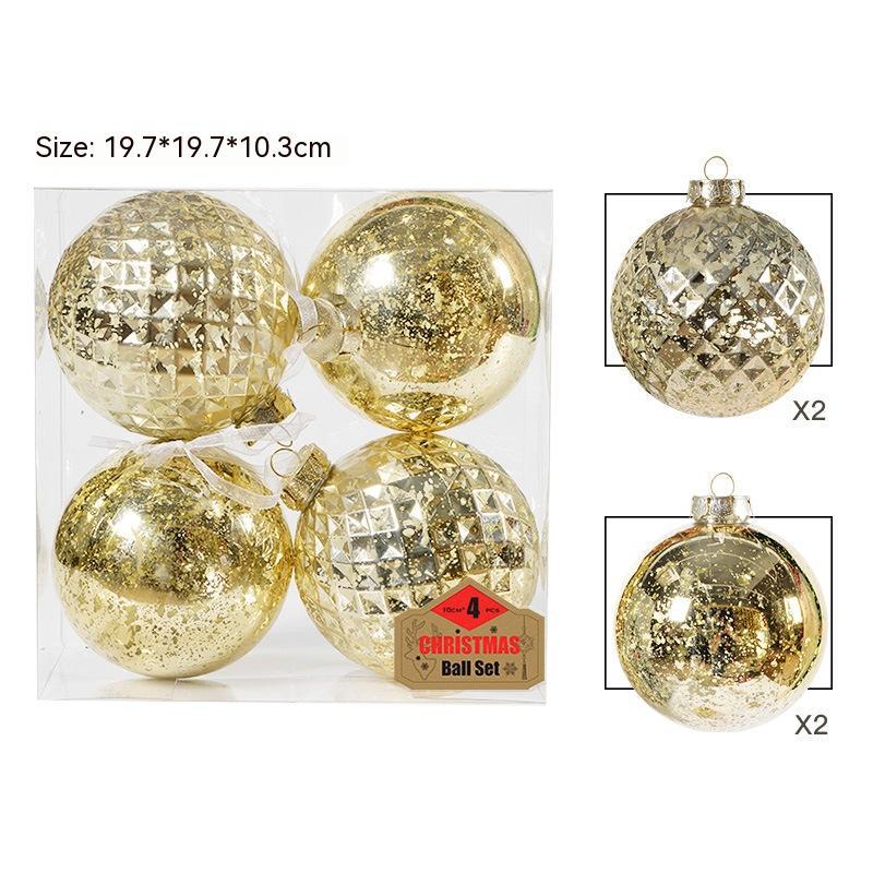 Christmas Tree Ornaments Decorative Plastic Balls Set