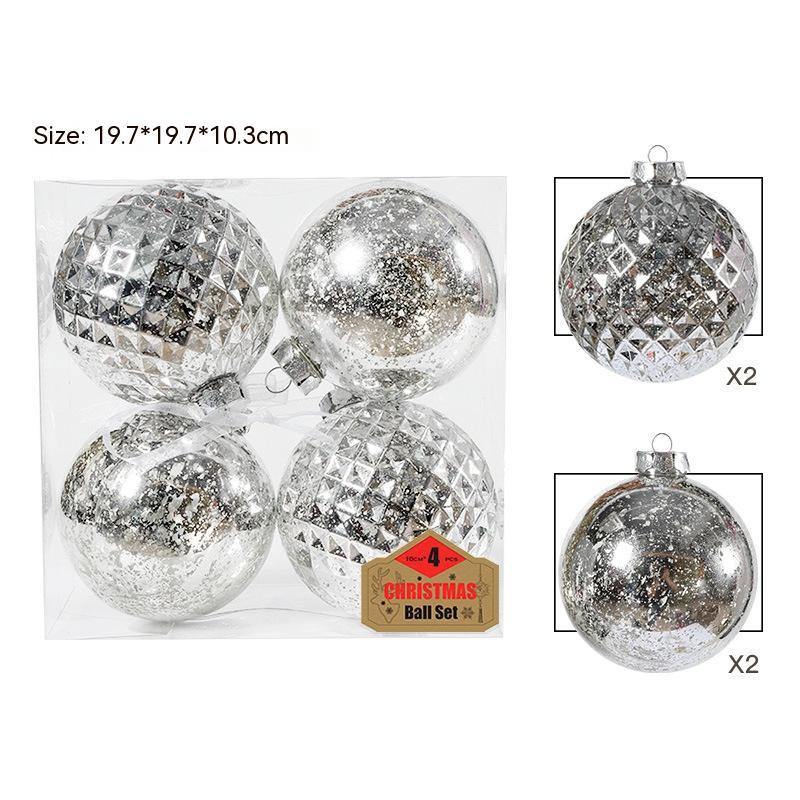 Christmas Tree Ornaments Decorative Plastic Balls Set