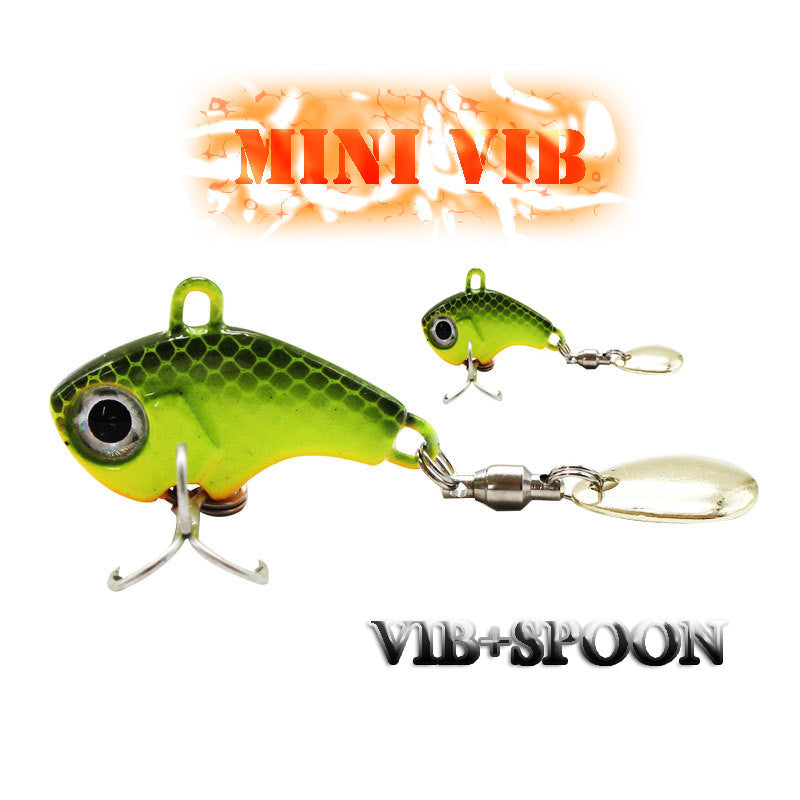 Small Whirlwind Three-generation Luya Sequined Hard Bait VIB Rotary Bearing