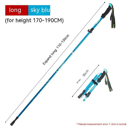 Aluminum Alloy Folding Ultra-light Ultra-short Retractable Outdoor Hand Bag