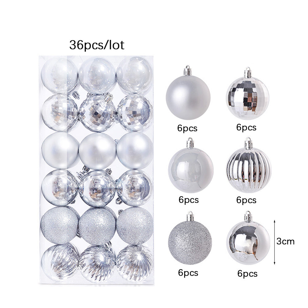 Christmas Tree Ornament Plastic Glitter Ball