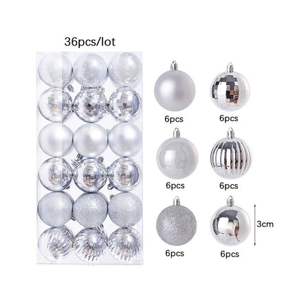 Christmas Tree Ornament Plastic Glitter Ball