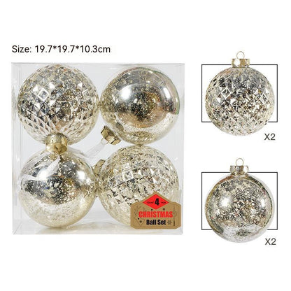 Christmas Tree Ornaments Decorative Plastic Balls Set