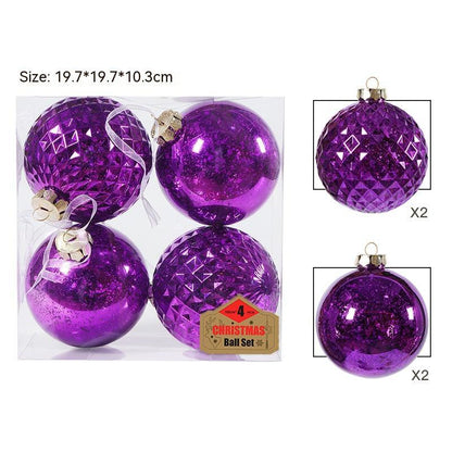 Christmas Tree Ornaments Decorative Plastic Balls Set