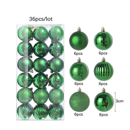 Christmas Tree Ornament Plastic Glitter Ball