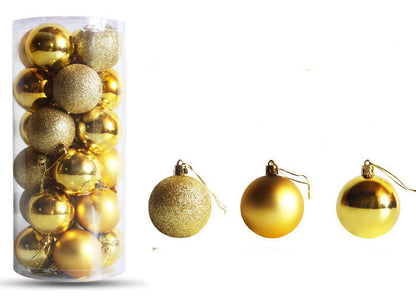 Christmas Decoration Electroplating Plastic Christmas Ball Set