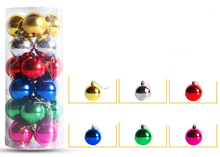 Christmas Decoration Electroplating Plastic Christmas Ball Set
