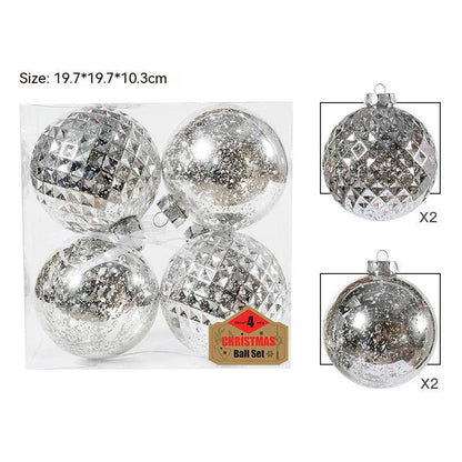 Christmas Tree Ornaments Decorative Plastic Balls Set